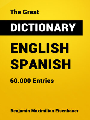 cover image of The Great Dictionary English--Spanish